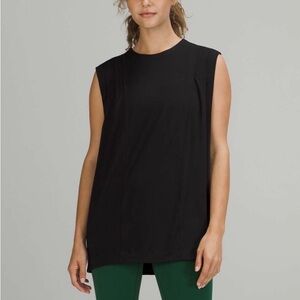 Lululemon Modal Pleated Shoulder Tank Top Black